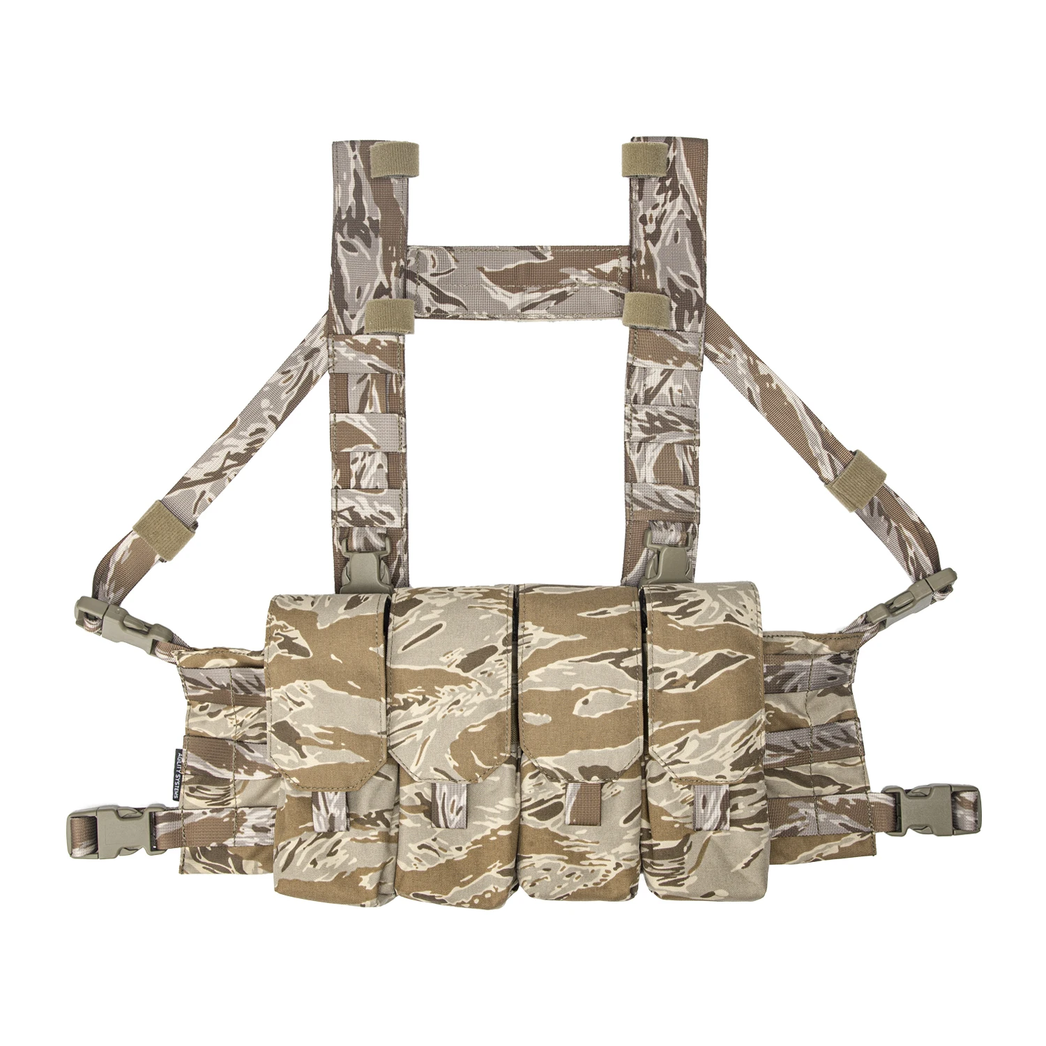 Tabby Tiger Camouflage Tactical Chest Rig Jungle Green Desert Light 7.64 5.45mm