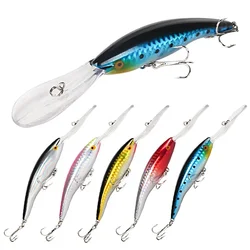 1 pçs 15.8cm 14.5g mergulho profundo jerkbait artificial duro isca de pesca wobblers minnow isca para baixo pique carpa pesca equipamento