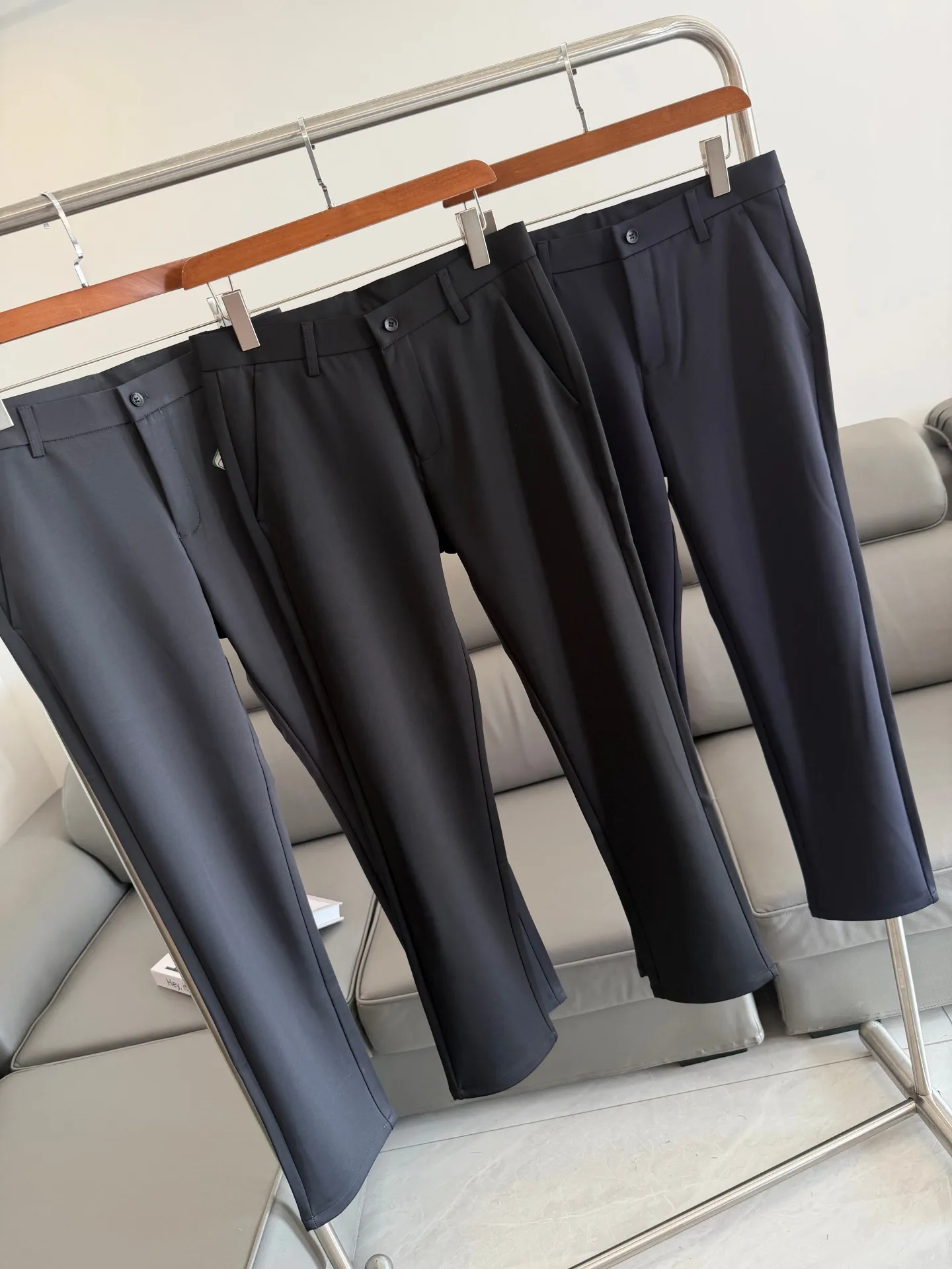 

Comfortable Four-Way Stretch Casual Pants for Men Versatile All-Season Straight Leg Polyester Fiber Skin-Friendly Breathable