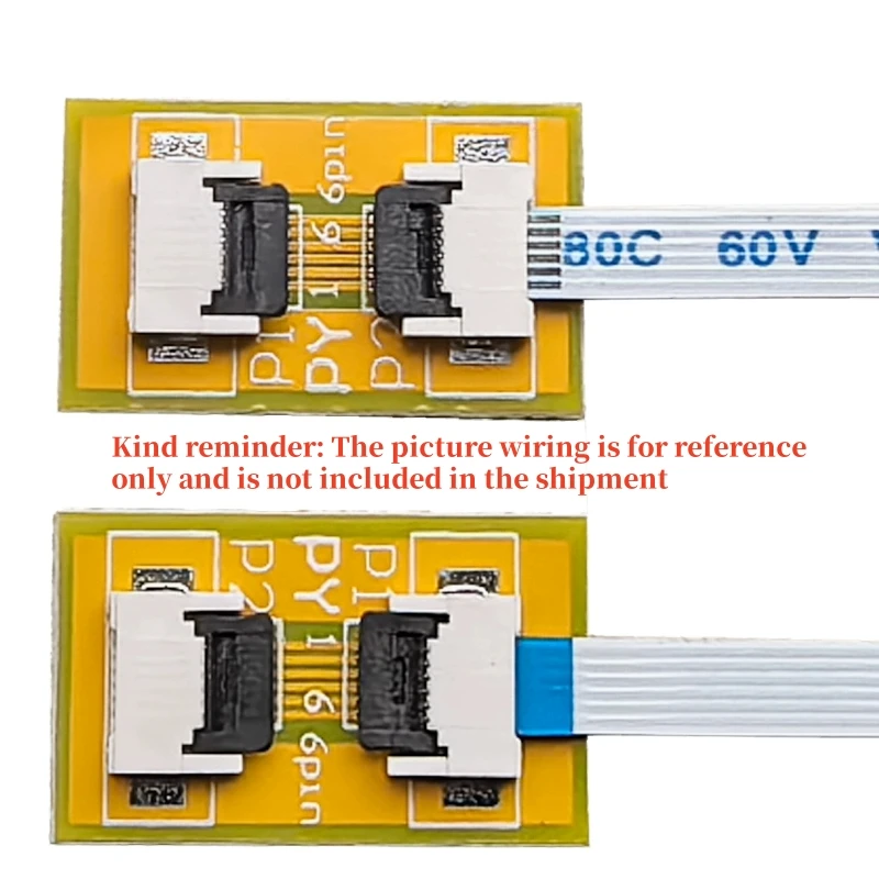 Placa de extensión de cable plano flexible FFC/FPC, 5 uds., 0,5 vueltas, 0,5 MM, soldadura del contacto superior e inferior de inserción frontal y trasera