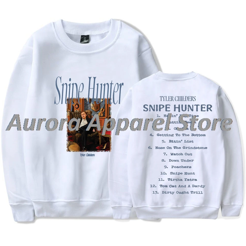 تايلر تشايلدرز قناص هنتر Tracklist Crewneck بلوزات تأثيري النساء الرجال أزياء طويلة الأكمام المحملة