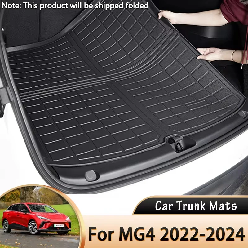 for MG4 EV Mulan EH32 2022 2023 2024 Car Rear Trunk Mat Waterproof Protective Liner Trunk Tray Floor Mat Accessories Car-styling