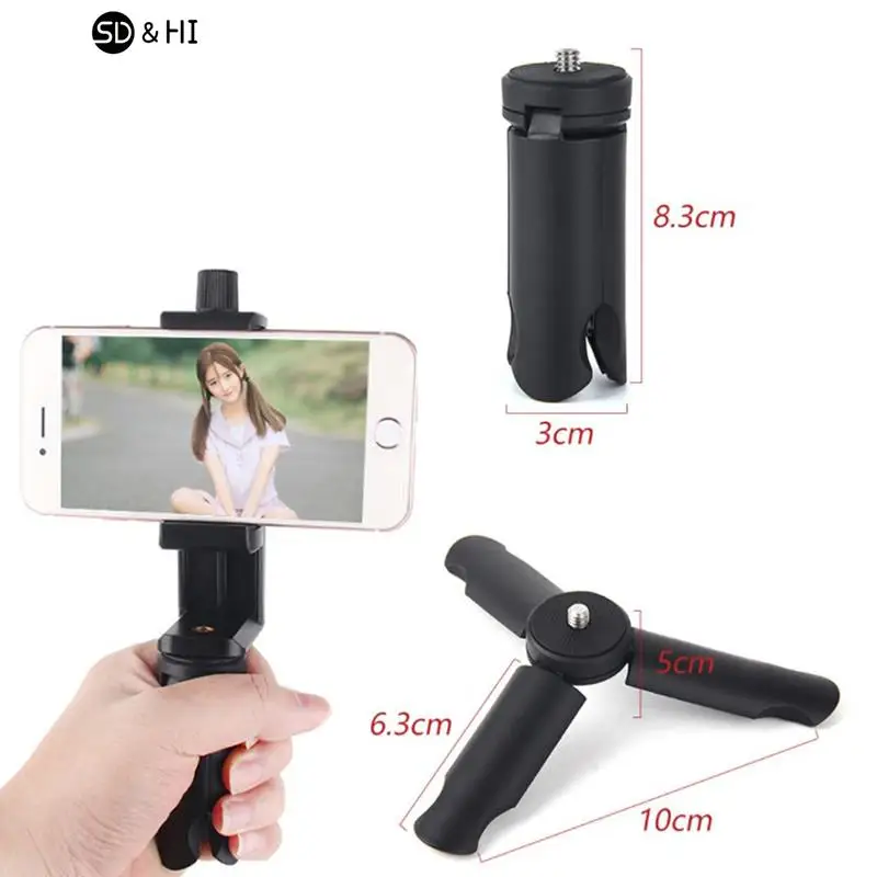 Mini Tripod with Universal 1/4 Screw for Mobile Phone Gimbal Mirrorless Camera LED Light Mic Tripod Mircophone Monitor Tripod