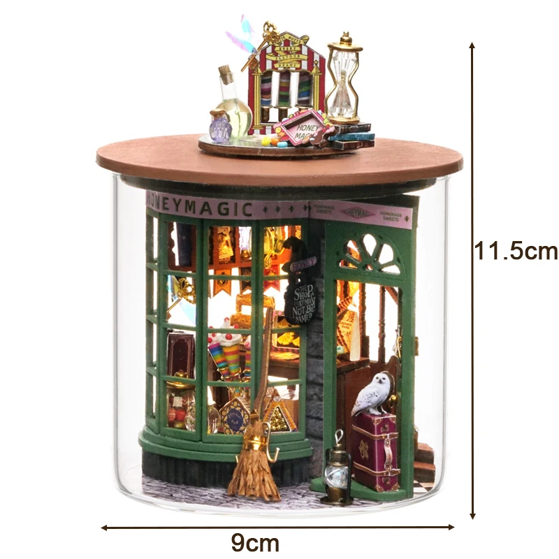 DIY Mini Casa 3D Wooden Doll Houses Kid Gifts Miniature Building Kit Time Magic Garden Dollhouse Furniture Toys Girls Birthday