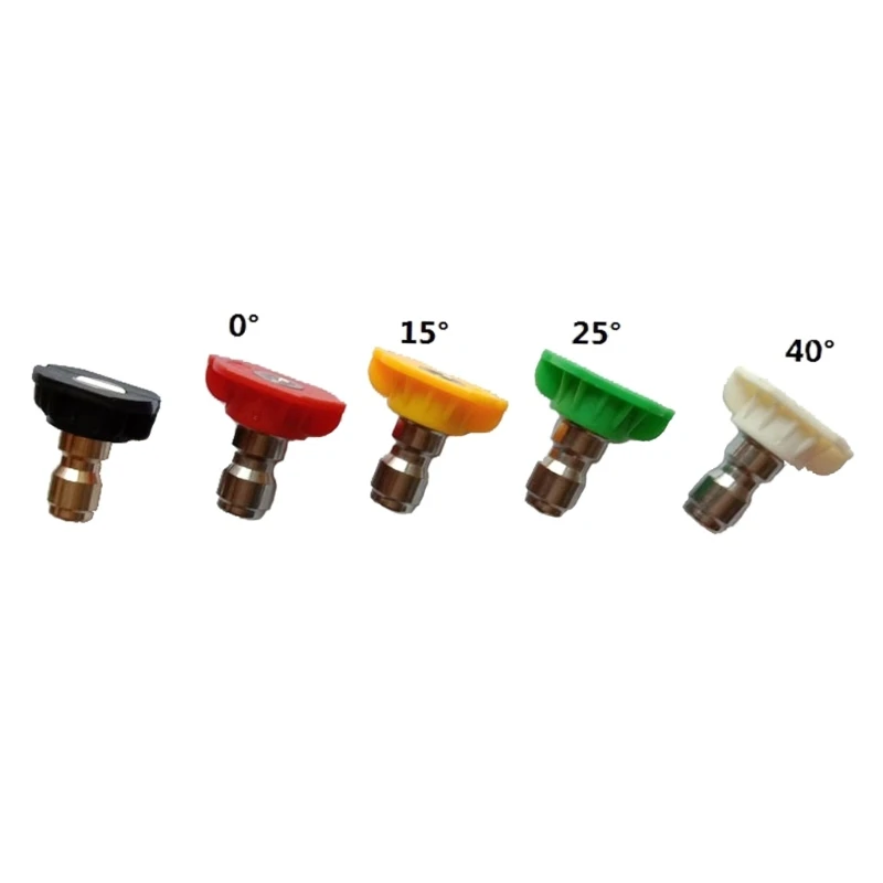 U90C Quick Connector Car Jet Lances Nozzles High Pressure Washer Nozzle 1/4" Portable Wash Garden Watering Tool 5 Pack