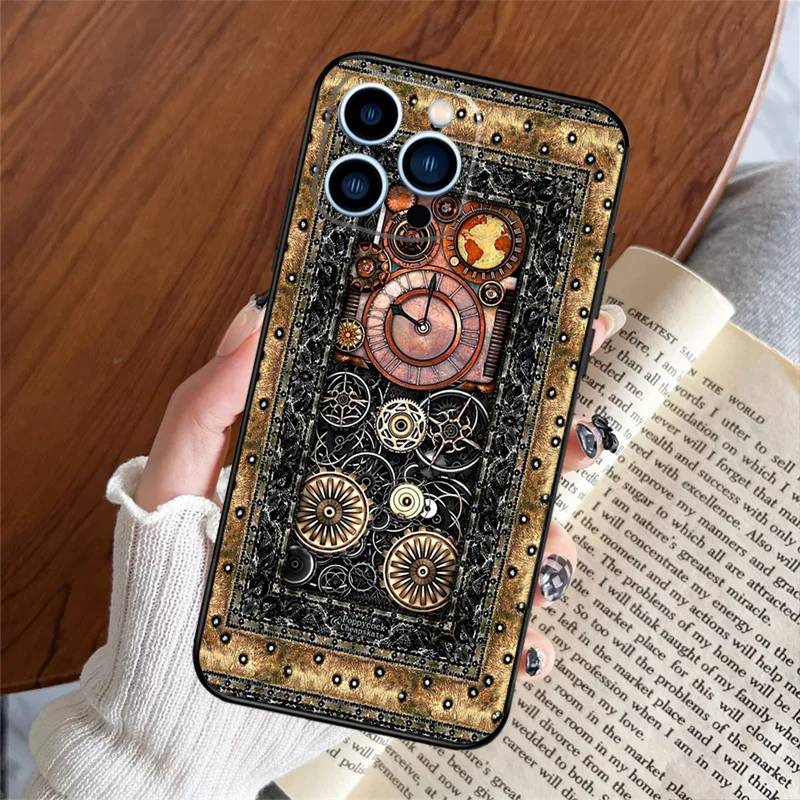 Steampunks Case For iPhone 16 15 14 13 12 11 Pro Max XS XR X 6 7 8 Plus 13 12 Mini Protection Back Cover