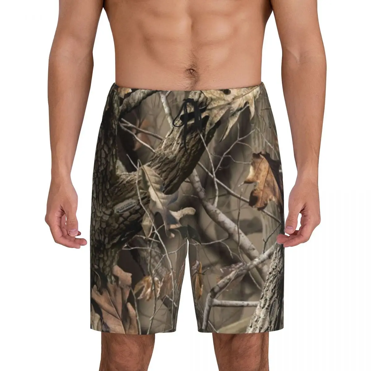 

Custom Real Tree Camouflage Short Pajama Pants Men Sleepwear Sleep Lounge Bottom Shorts Sleeping Pants