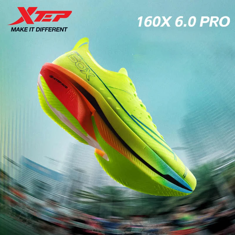 Xtep 160X 6.0 PRO Running Shoes For Men Stable Durable Racing Marathon Light Running Shoes Professional Marathon 975119110003