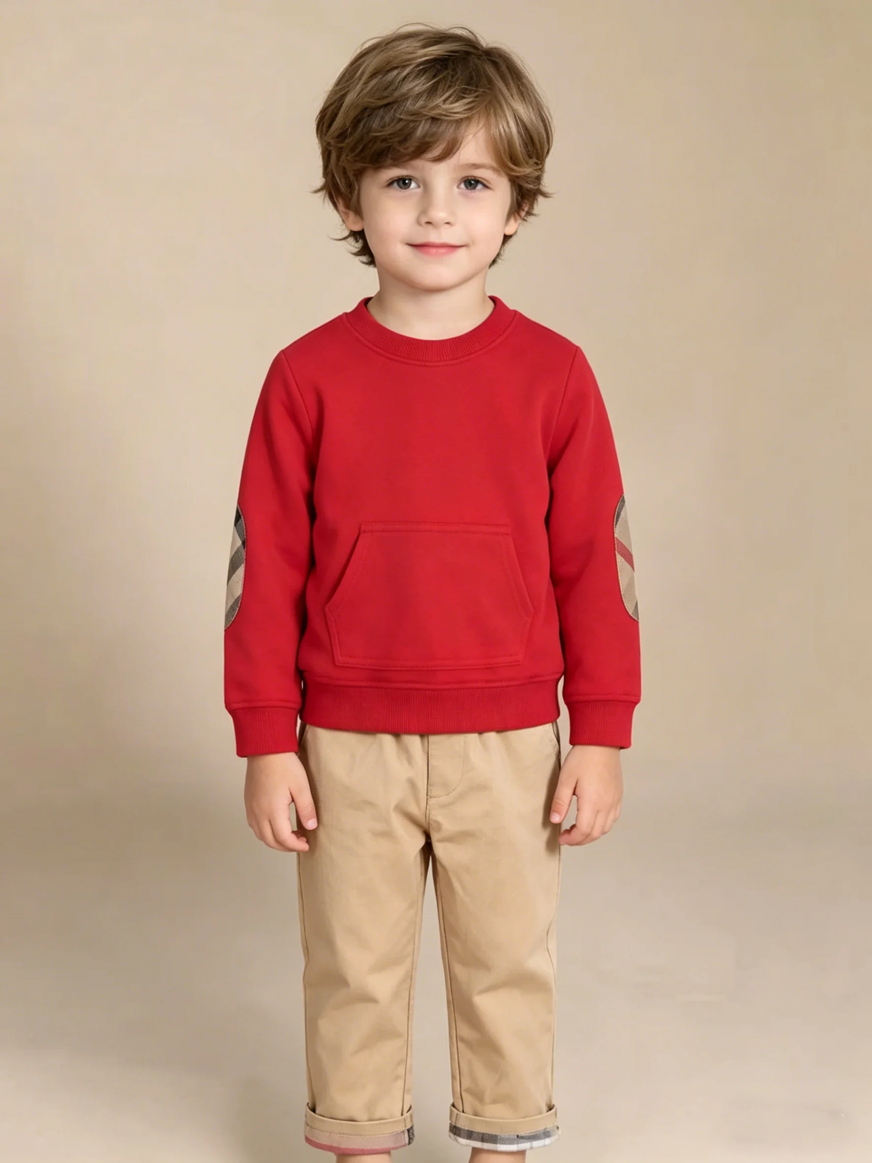 

Новые модные детские свитшоты с длинным рукавом для мальчиков, весенне-осенняя одежда, базовые футболки, топы, пуловеры с круглым вырезом, детская одежда