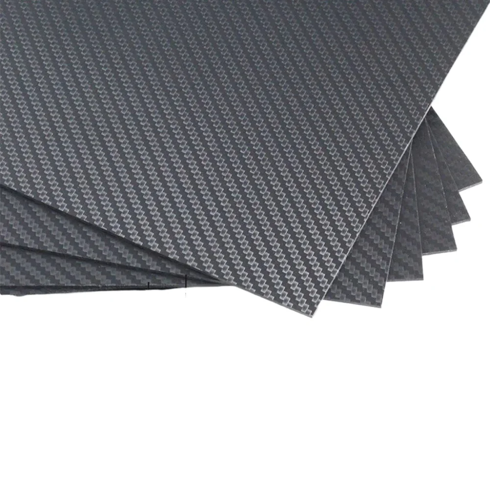 1pcs 100mmx250mm 3K High Hardness Carbon Fiber Sheets 100% Pure Carbon Panel Board 0.5-5mm Thickness Carbon Fiber Model Material