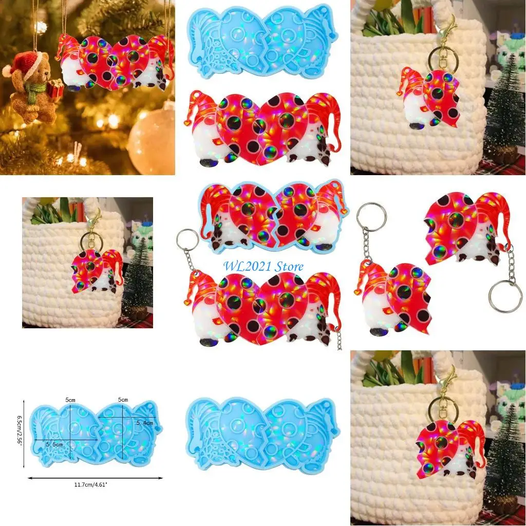 

G5GC Сердце Гном Подвеска Силиконовая Форма для DIY Брелки Подвески Ювелирное Ремесло