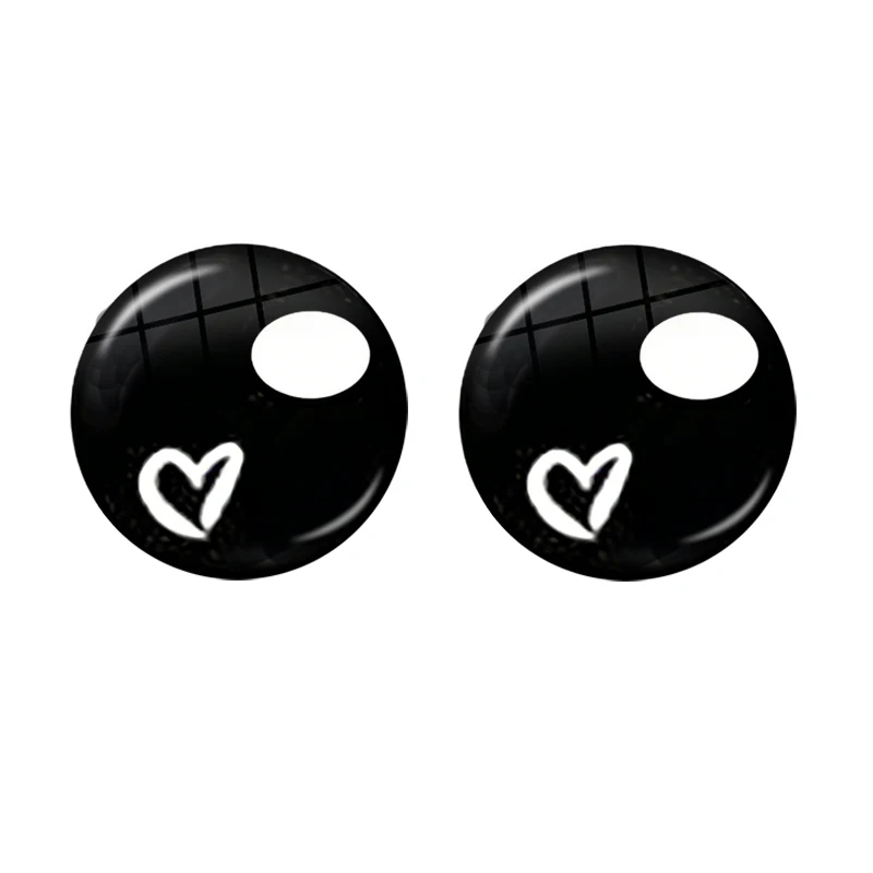 Glass Cartoon Doll Blink Eyes Cute 10pcs 12mm/14mm/18mm/20mm/25mm/30mm Round Cabochon Flat Back Making Findings Jewelry