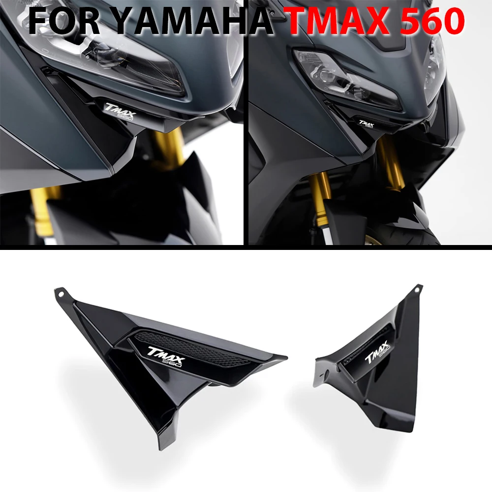 Carbon Fiber Front Air Intake For Yamaha Tmax 560 T-Max 560 2022-2024 Modified Fixed Wing Intake Hood Chin Deflector