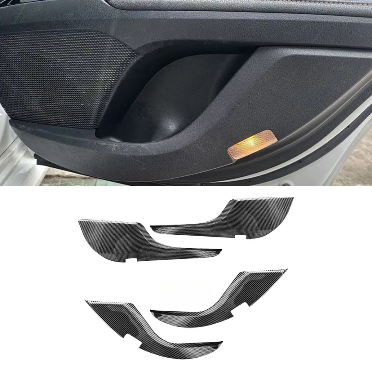 Car Door Kick Plate Cover Interior Decoration For Toyota Camry 2018-2024 8th Gen Body Kit Car Accessories