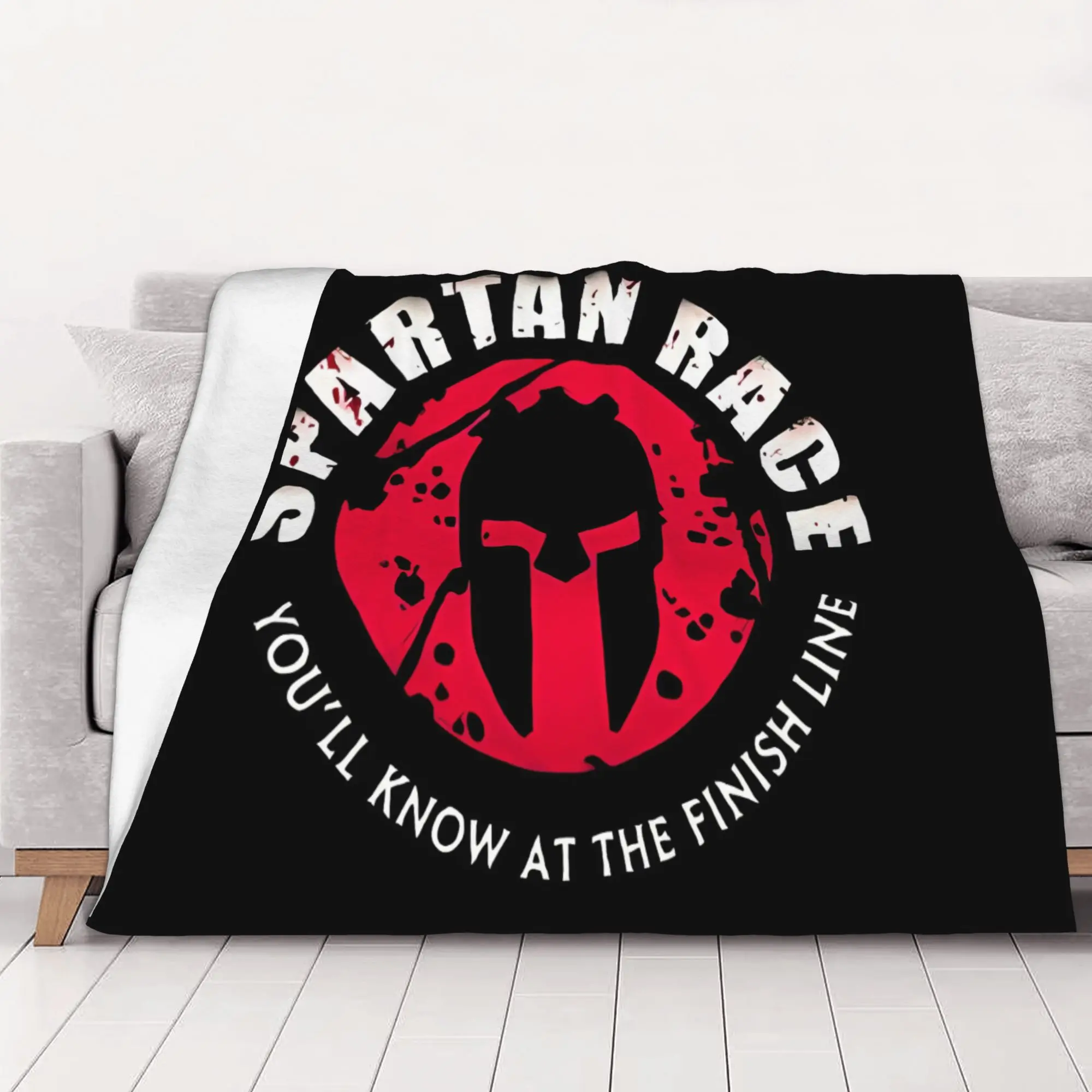 1PC home Cute Room Decor Spartan Race Blanket Throw Blanket Spartan Novelty Warm Blanket All Season
