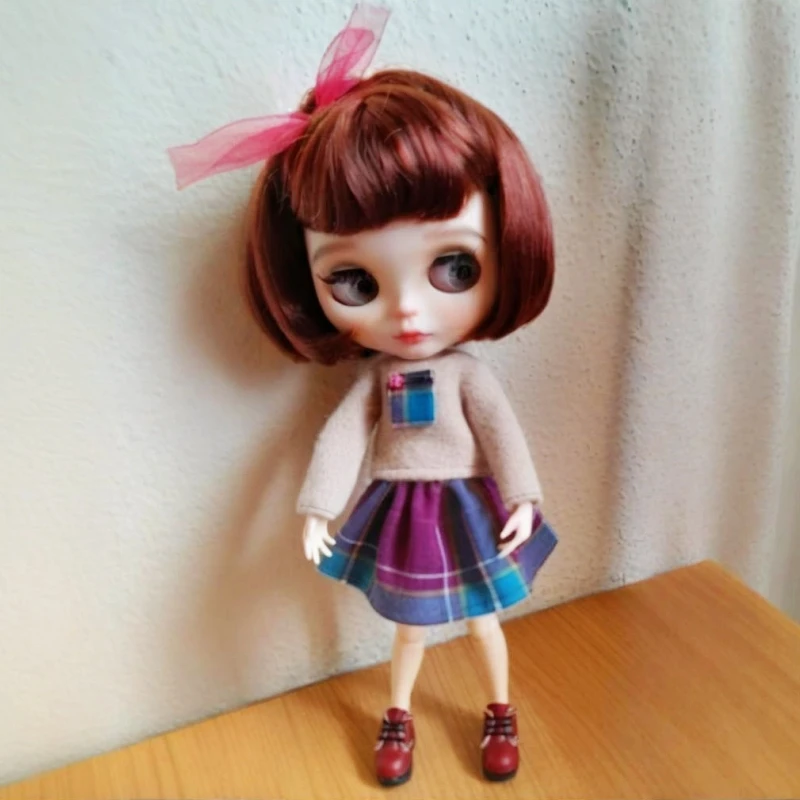 Original Neue Puppe Stiefel für Blythe Azon Puppe Spielzeug, 1/8 Mini Schöne Leder Punkte Gym Schuhe für BJD Puppen Boot Schuhe Zubehör