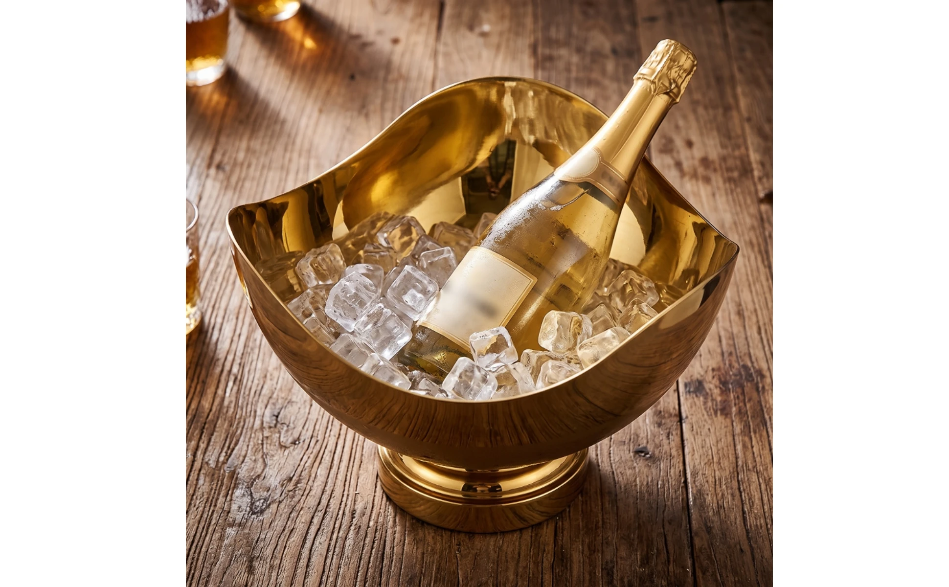 Champagne Bowl Irregular Wine Chiller Bowl Wine Cooler Container Decorative Champagne Container Long-Lasting for Hosts, Parties