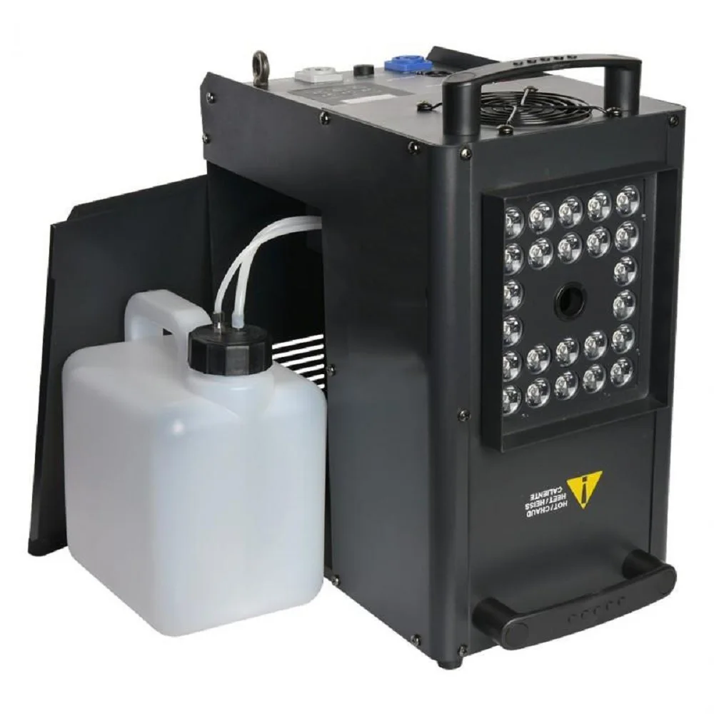 1500W Vertical Column Fog Machine, Rapid Spray Stage Smoke Machine with Integrated LED, DMX512 & Remote Control