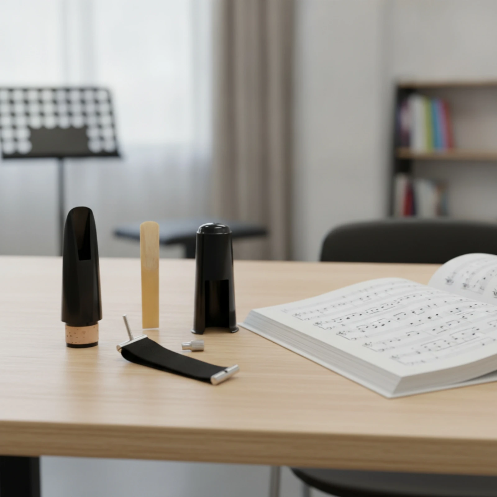 Clarinet Mouthpiece Metal Clarinet Mouthpiece with Ligature Ligature Fastener Long-Lasting Easy to Install for Players, Practice