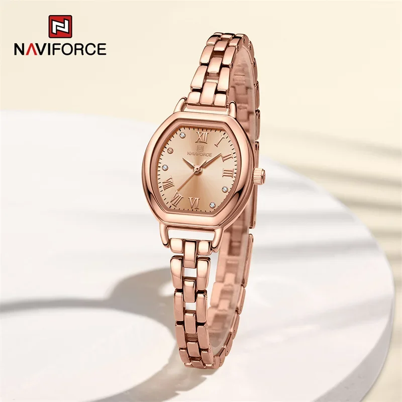 

NAVIFORCE 2023 Ladies Wristwatches High Quality Alloy Bracelet Dress Women Watches Waterproof Fashion Female Clock Montre Femme