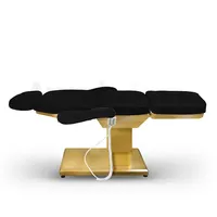 Electric Spa Beauty Salon Clinic Massage Treatment Bed Tables Chair Golden Base 3 4 Motors Black Beauty Bed