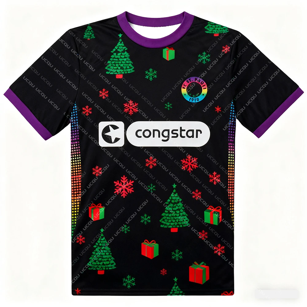 ملابس رياضية جديدة لكرة القدم لعيد الميلاد والهالوين، طقم رياضي خارجي حصريًا للأطفال والكبار بنفس النمط #5