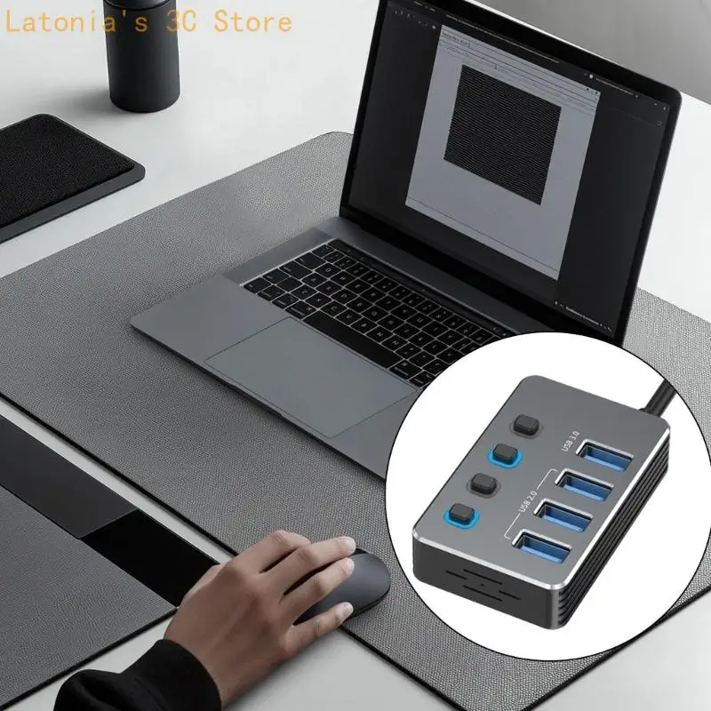 Angled USB Splitter Adapter Providing Multiple Directions and Cable Length Option for Flexible Computer Installation X3UB
