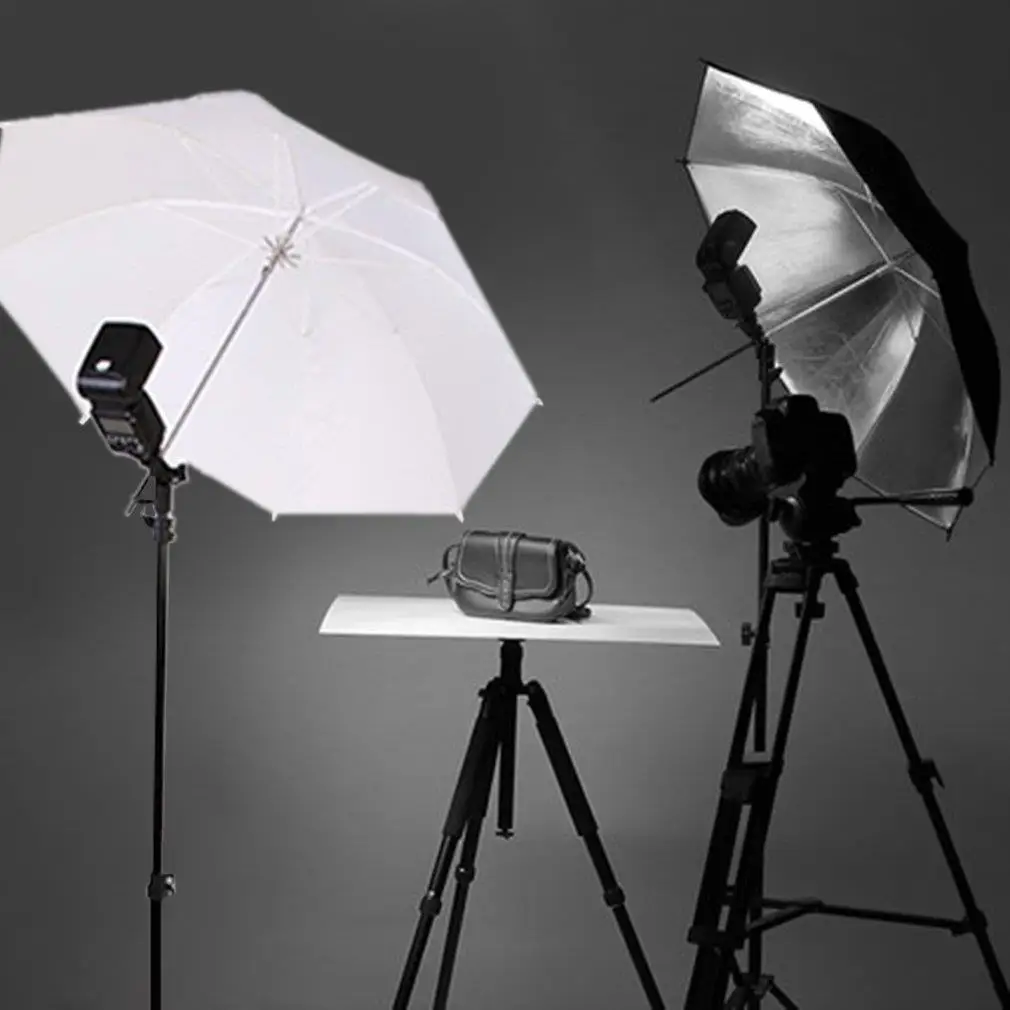 Lightweight 33in 83cm Pro Studio Photography Flash Translucent Soft Lambency Umbrella White Nylon Material Aluminum Shaft