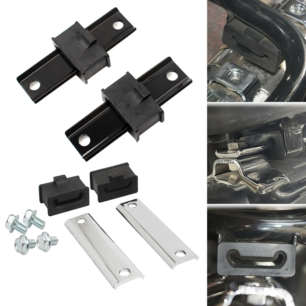 Exhaust System Muffler Saddlebag Supports Brackets Hanger Insulator Rubber For Harley CVO Touring Electra Steet Glide Road King