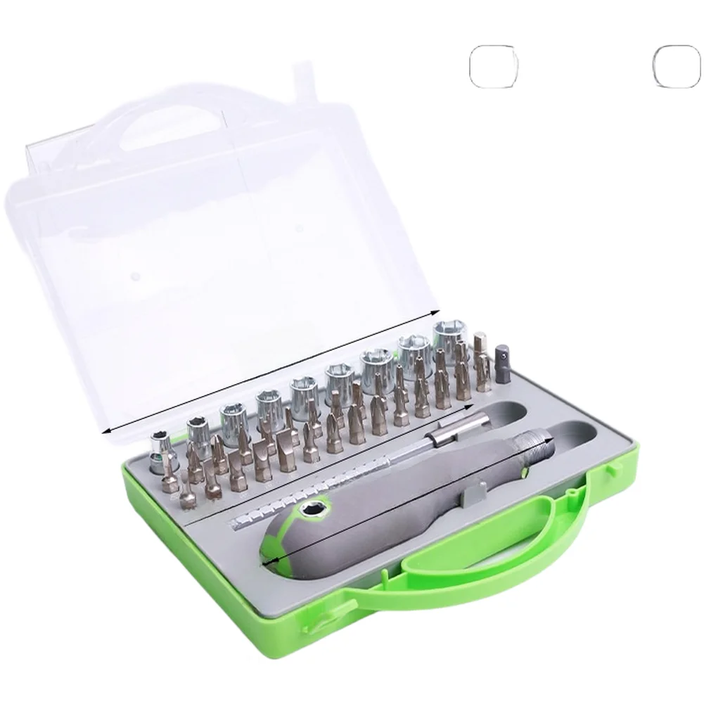 41 Piece Ratchet Screwdriver Set with Magnetic Tips and Adjustable Extension for PC Laptop and Small Device Repair