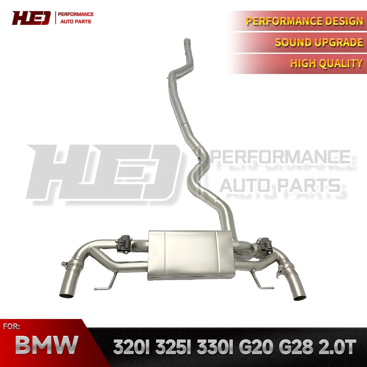 

For BMW 3 Series G20 325i 330i 2.0T B48 2020-2023 High Performance Cat Back Exhaust System with Electronic Valve Control
