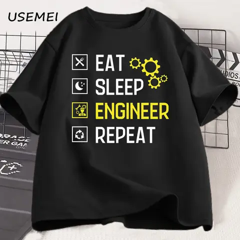 Engineer T-shirt Men Father Dad Engineering Tee Funny Engineer Tshirt Summer Coton Short Sleeve Oneck Tee Man Clothes Streetwear