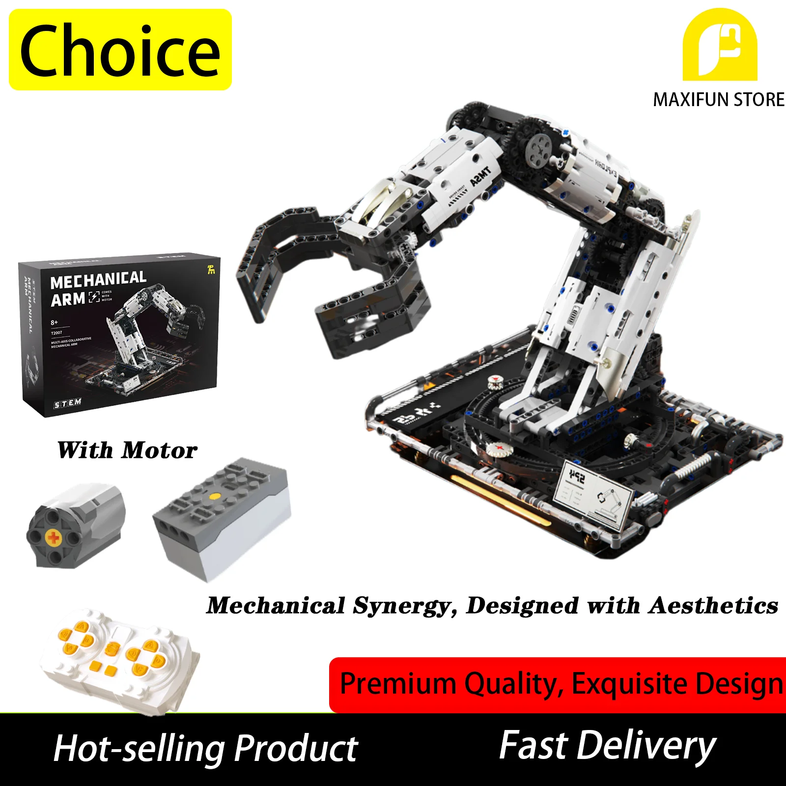 

1029PCS Electric Mechanical Arm STEM Building Block TOYS Programmable Robot Remote Control Toy for Boy Gift for Children Boy Toy