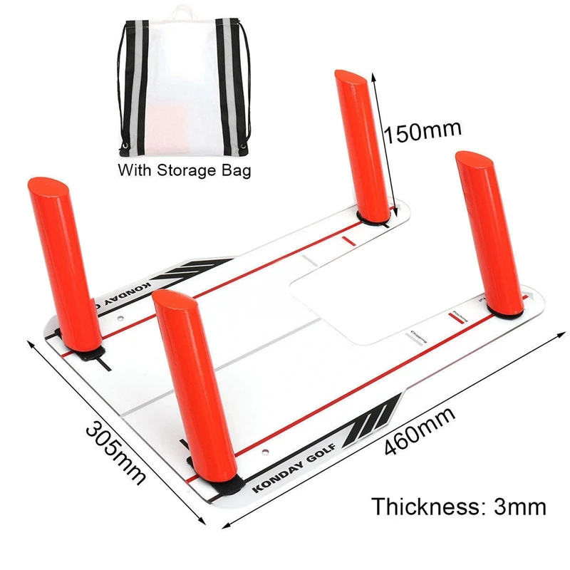 1 قطعة جولف محاذاة المدرب المعونة سوينغ التدريب سرعة فخ الممارسة قاعدة أداة خط العين وضع مرآة إكسسوارات الغولف مع حقيبة