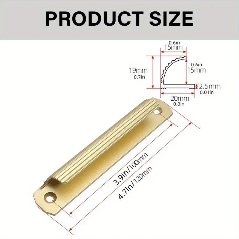 2pcs Sliding Door Handle Aluminum Alloy Cabinet Door Furniture Drawer Cabinet Pull