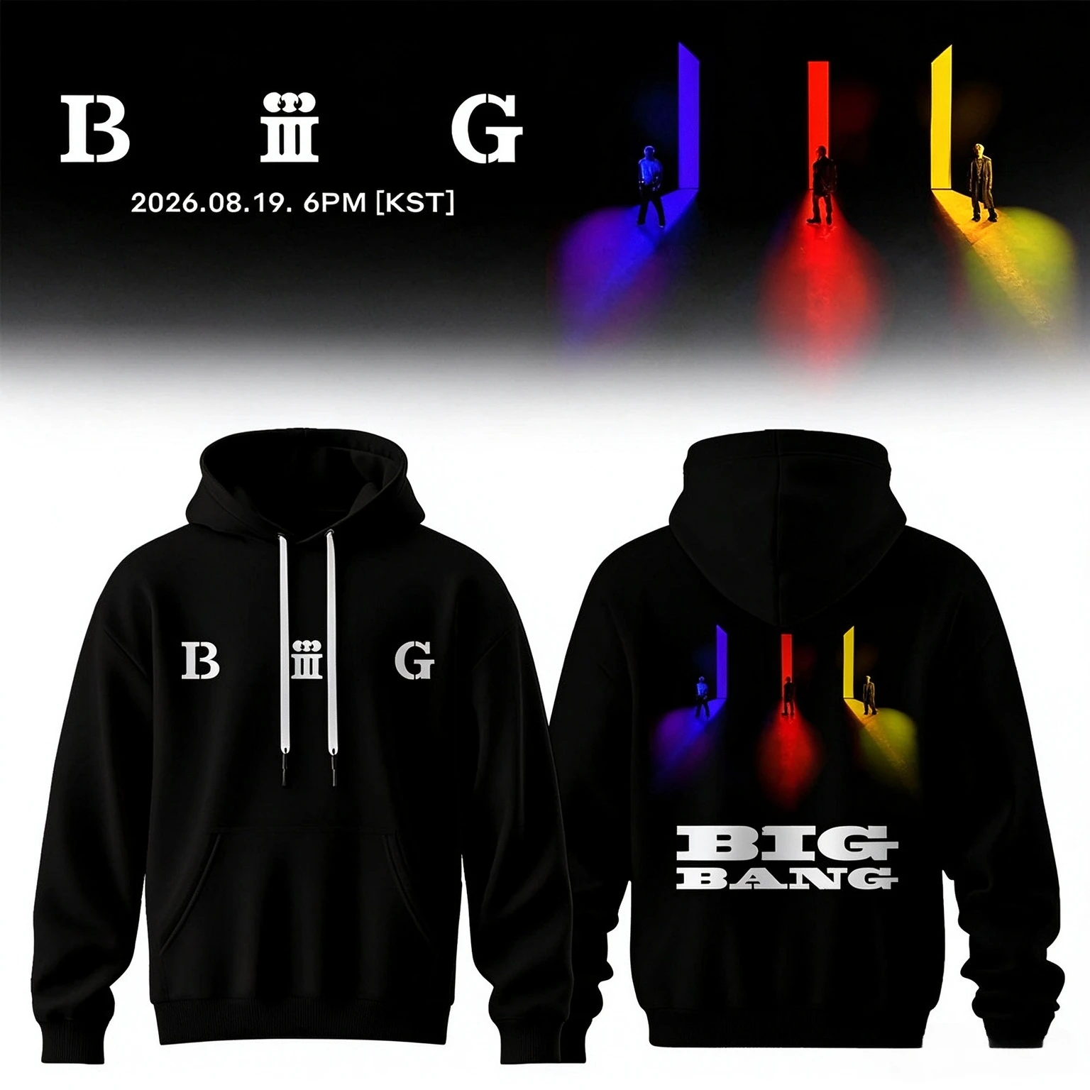 BIGBANG 2026 World Tour Hoodie Double Sided Print Kpop Unisex Hooded Sweatshirt Concert Fan Merch