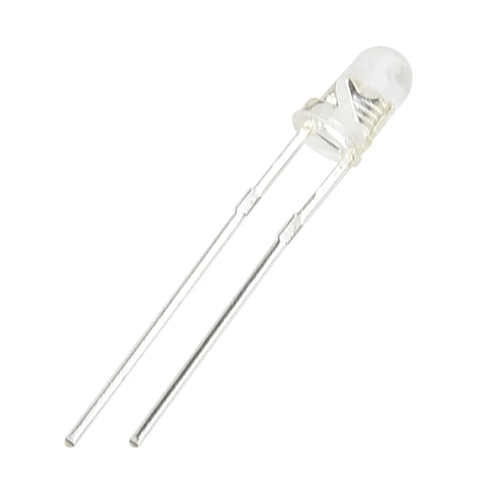 

100PCS Super Bright LED 3mm Red/Blue/Green/White/Yellow LED Transparent Bulb Diode Long Legs 17mm Lectrical Equipment Supplies