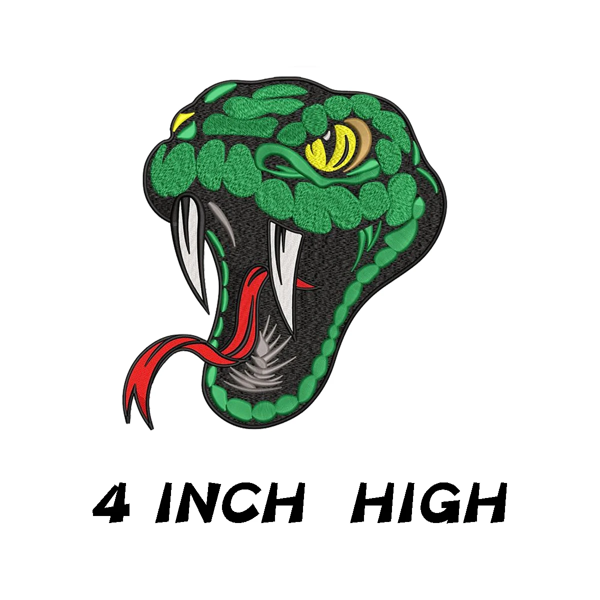 Snake Face Embroidery Patches for Clothing Cool Iron on Animal Patches for Backpack Jacket Lovers MC Bikers Badges DIY