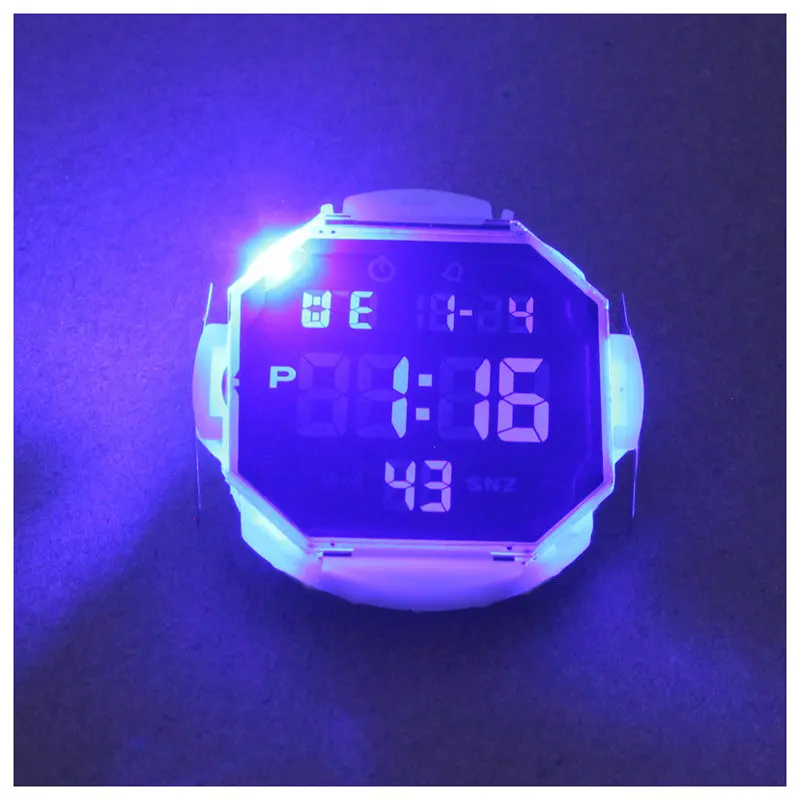 Movimiento de reloj electrónico Movimiento de reloj Siete colores noctilucente Movimiento de reloj de enfermera 33N-551 Núcleo de reloj de pantalla negra