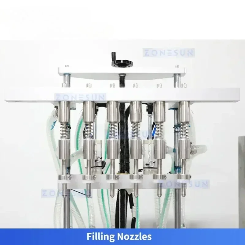ZONESUN ZS-VTZL100 Riempitrice automatica per liquidi a 6 ugelli Riempitrice per pompa centrifuga