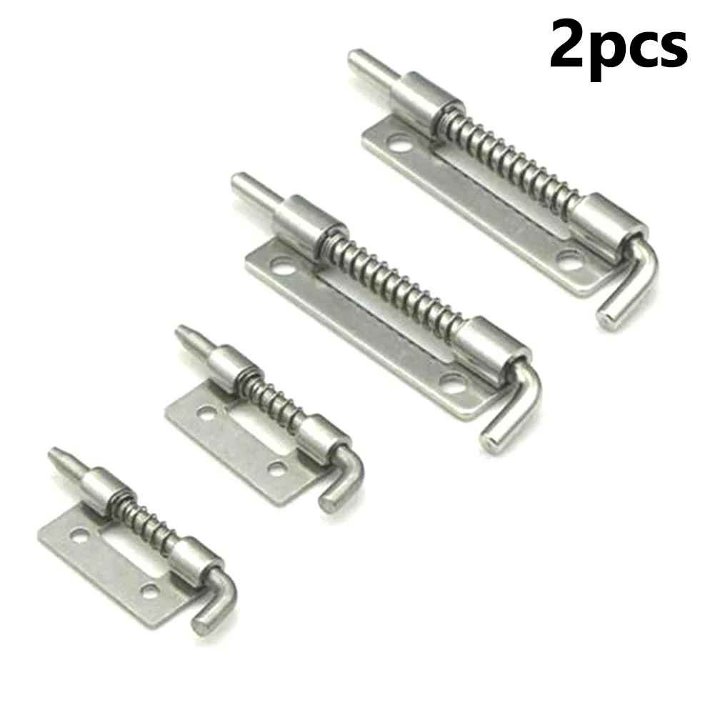 2Pcs Garage Door Lock Latch Spring Latch Stainless Steel Spring Bolts Latches Security Bolt Latch Cabinet Hinges Hardware