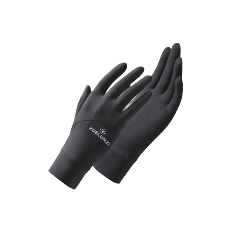 New Women Summer Anti-UV Sunscreen Ice Silk Thin Gloves Mesh Breathable Can Be Opened Fingertip Driving Mitten