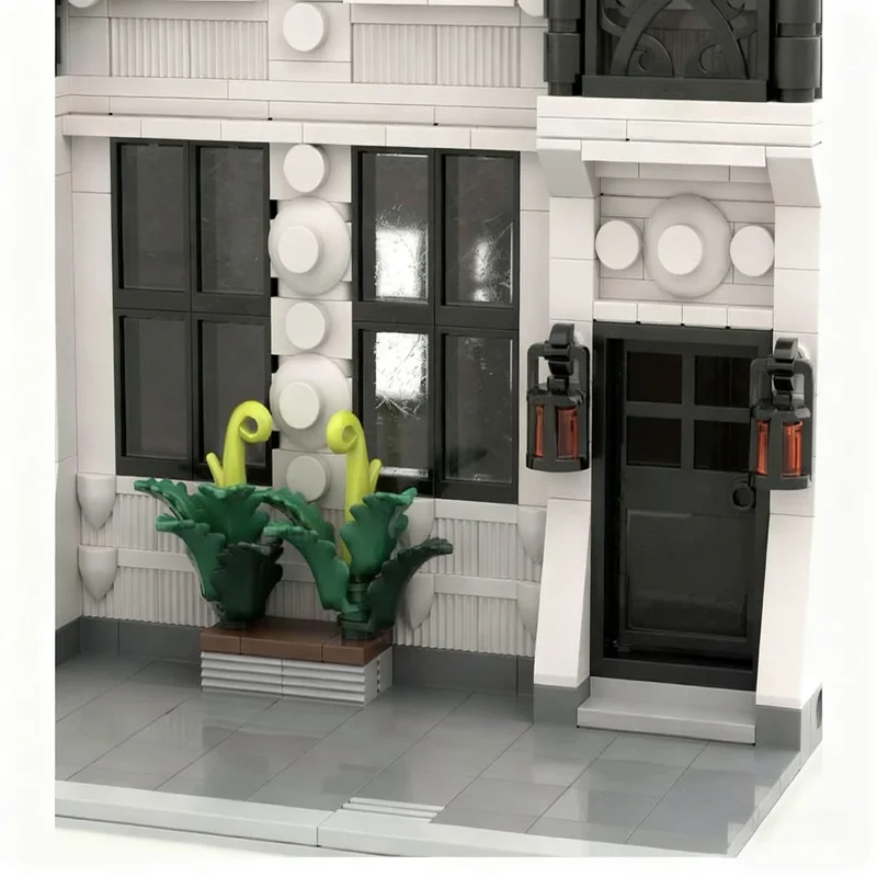 1159개 MOC 파리 스타일 모듈러 스트리트스케이프 1 모델 빌딩 블록 장난감 건축 크리스마스 선물 교육용 브릭 어린이용