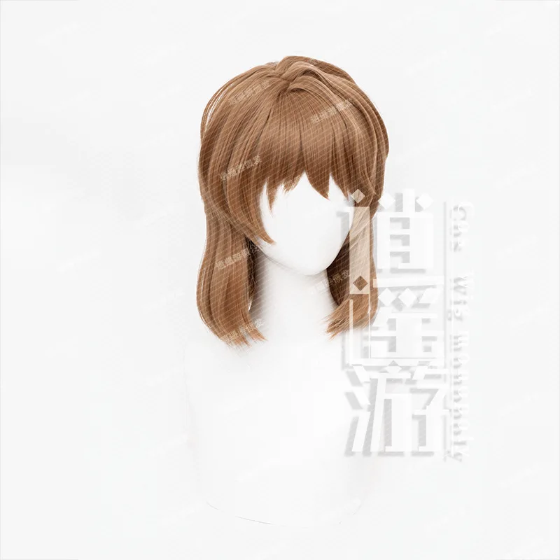 Haibara Ai Miyano Shiho Cosplay Wig Anime Detective Conan 40CM Brown Heat-resistant Synthetic Wig Halloween Cosplay Wigs+wig Cap