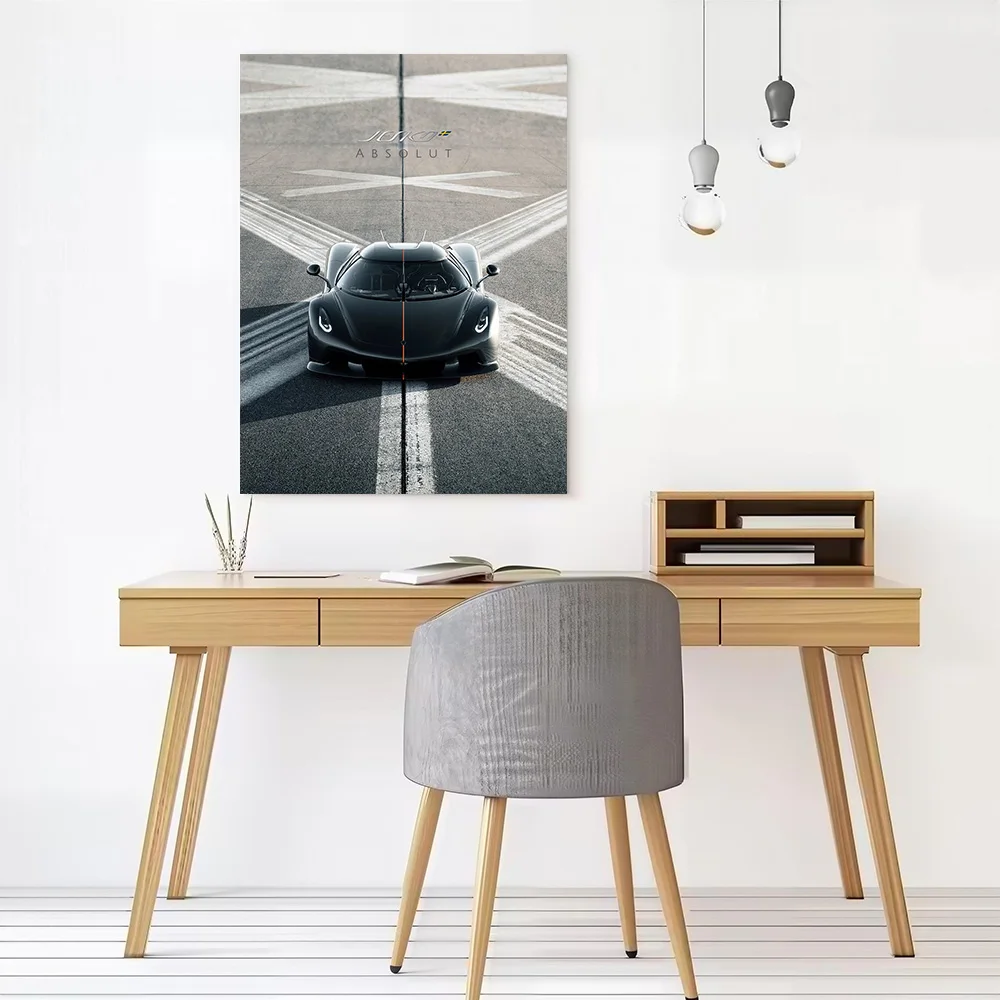 Supercar Jesko Absolut Canvas Poster Customizable Pictures Wall Art Canvas Painting for Home and Decoration Living Room Arts