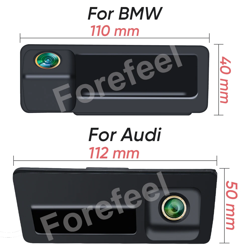 Rear View Camera For Audi A5 Q5 A3 8V Q7 A4 A4L S4 For BMW X1 X3 E39 E53 E82 Backup Reverse AHD 2K Fisheye Lens Camera AHD 1080P