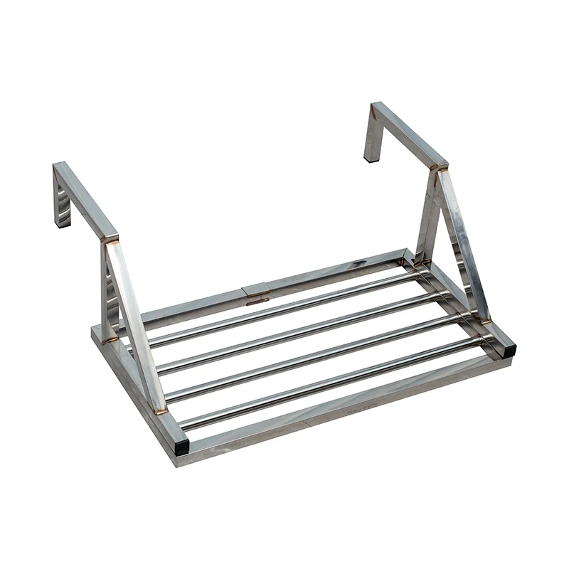 Stainless steel balcony hanging flower rack succulent flower pot frame window sill expansion frame outdoor garden plant placemen