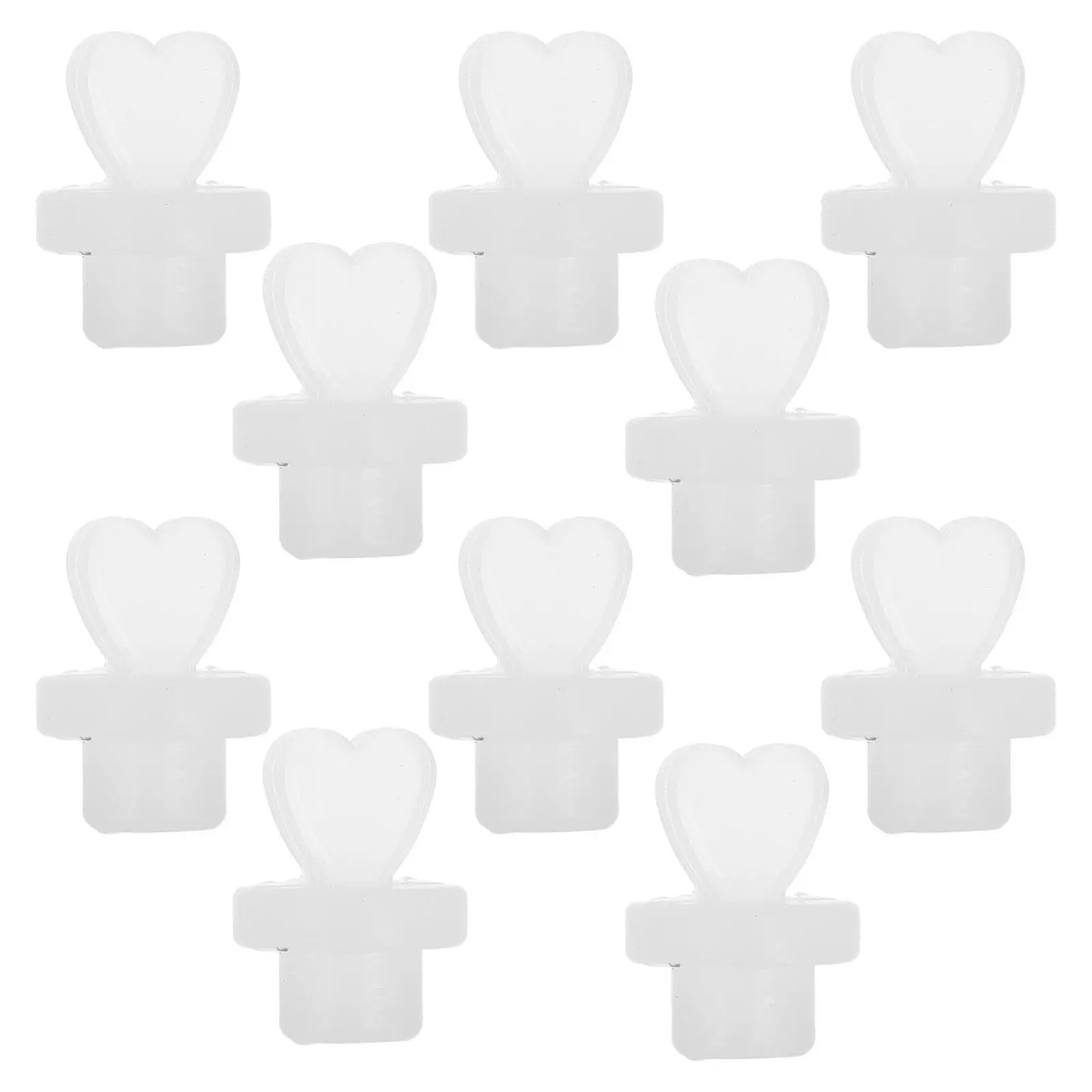 10Pcs Silicone Straw Stopper Plugs Heart Design Spill Prevention Pressure Balance for Drinking Straws Tumblers Bottles Reusable