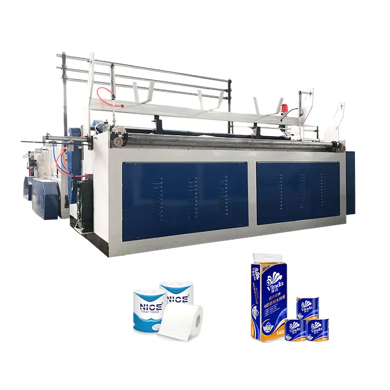 Paper Making Machinery Toilet Paper Machine Embossing and Cutting Paper Rolling Machine Toilet Rewinding Machine