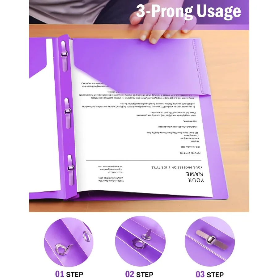 12 mappen met potten en tanden 2 potten 3-polige mappen met visitekaartjeshouder Plastic heavy-duty bestandsmappen voor documenten B